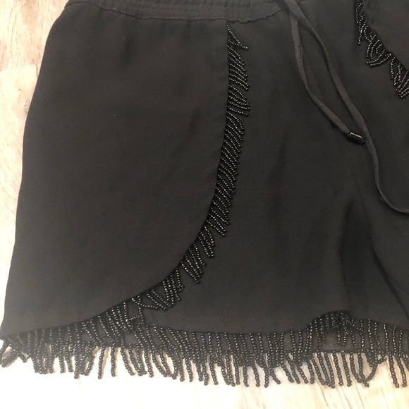 SAM EDELMAN Black Fringe Trim Shorts Size … - Picture 5 of 9